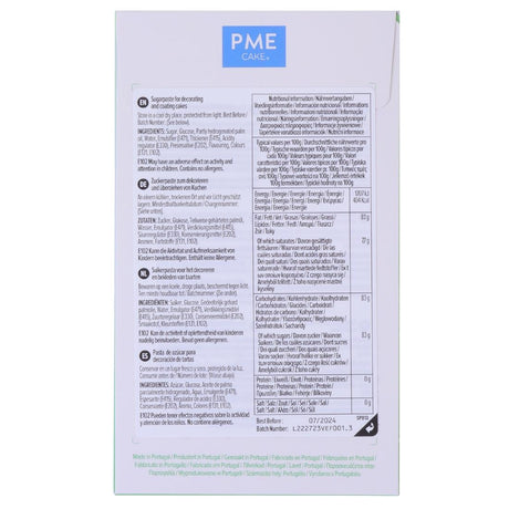 HU307 PME Sugar Paste Fondant Green 250g
