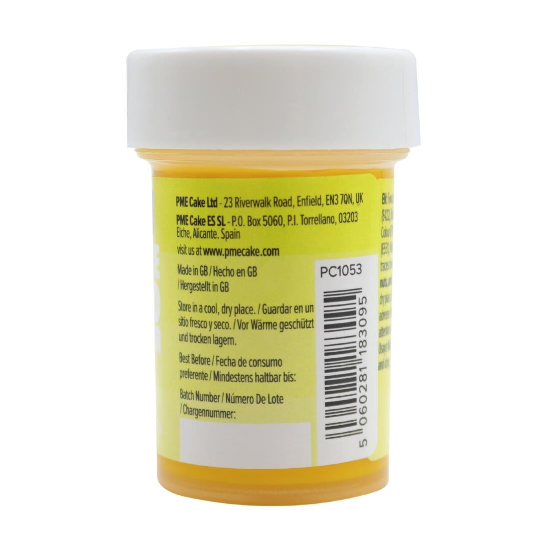 HU318 PME Concentrated Paste Food Colour - Sunny Yellow 25g