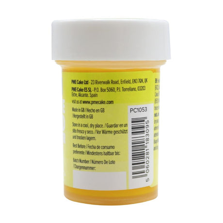 HU318 PME Concentrated Paste Food Colour - Sunny Yellow 25g