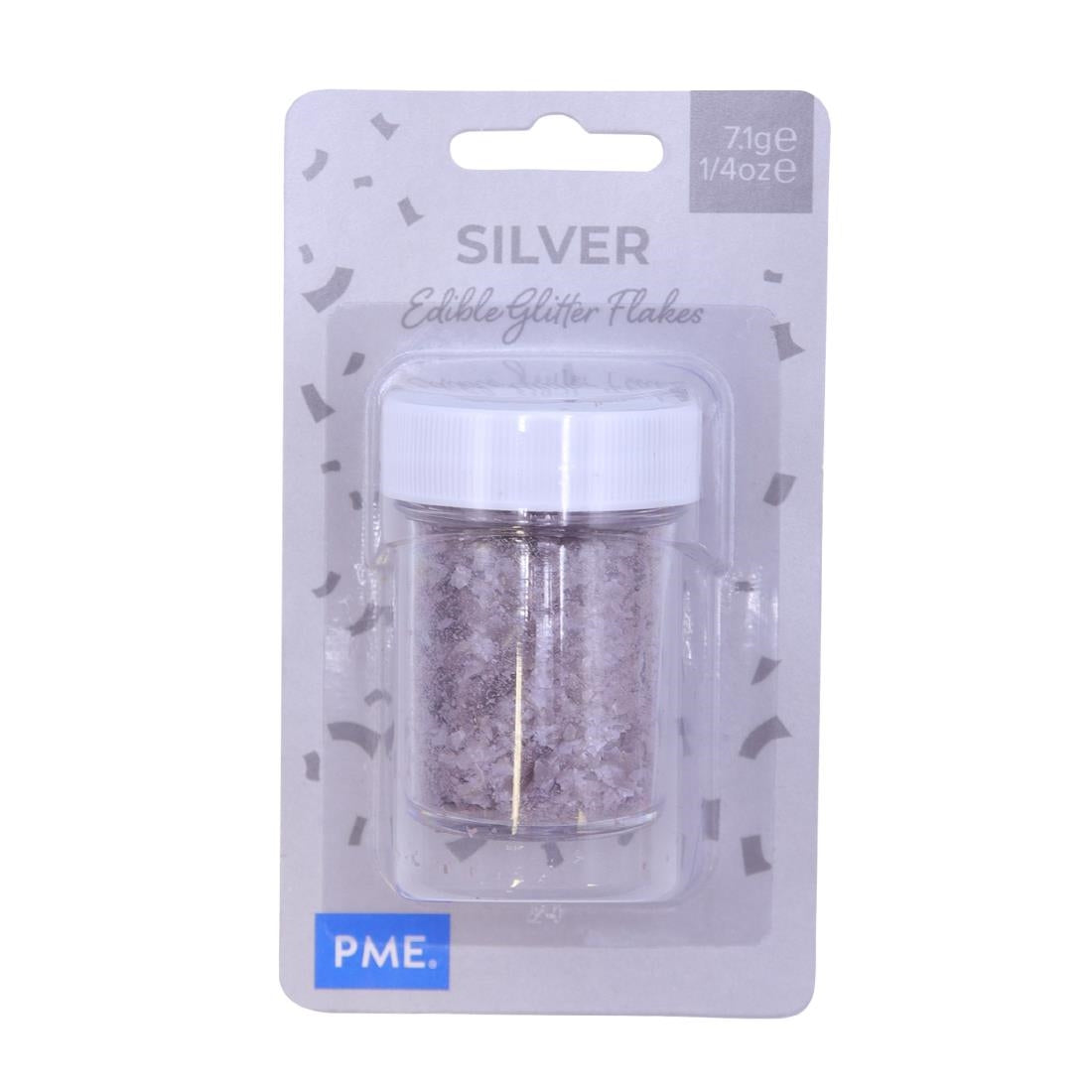 HU328 PME Glitter Flakes 7.1g - Silver