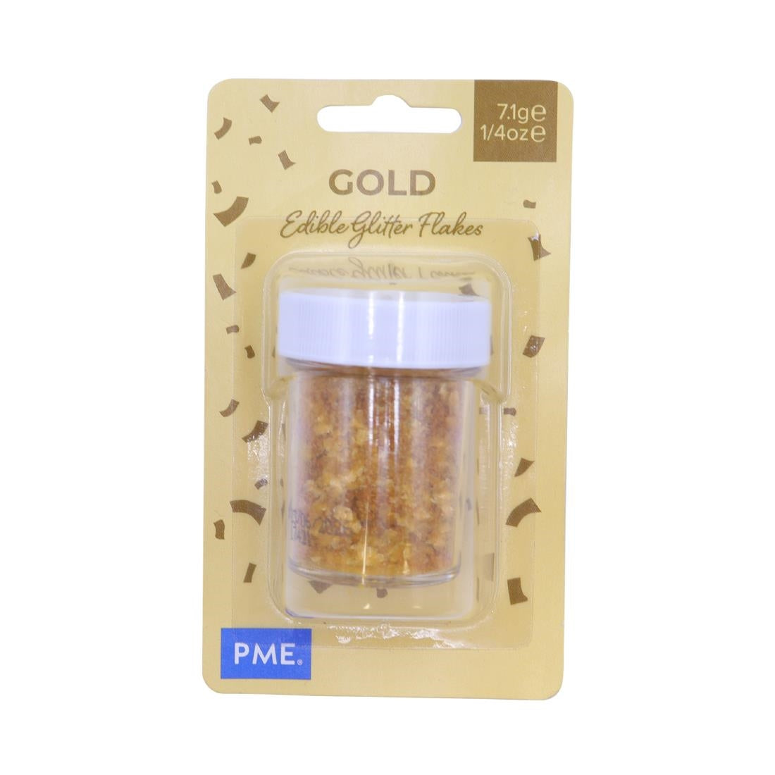 HU329 PME Glitter Flakes 7.1g - Gold