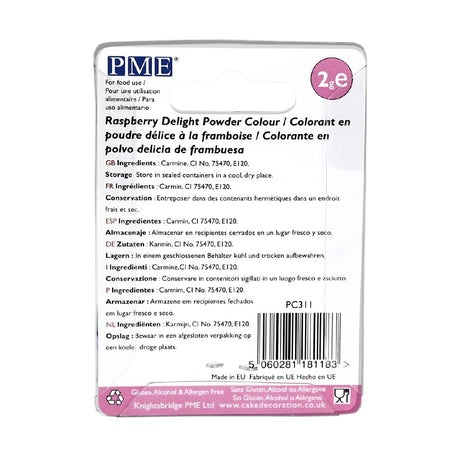 HU342 PME Powder Colours Raspberry Delight 2g