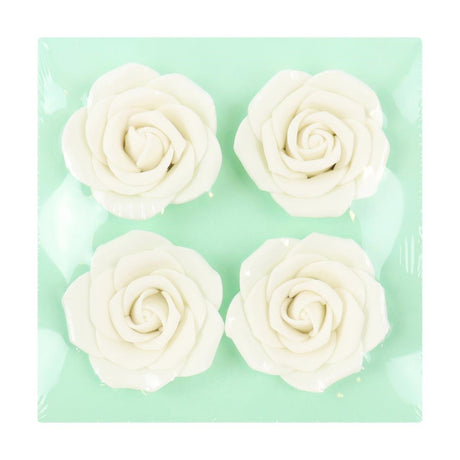 HU358 PME White Sugar Roses 62mm (Pack of 4)
