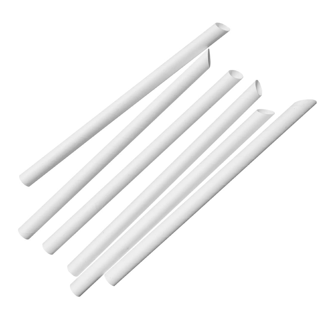 HU369 - Fiesta Compostable Bubble Tea Straw White 12x210mm (150 Pack)