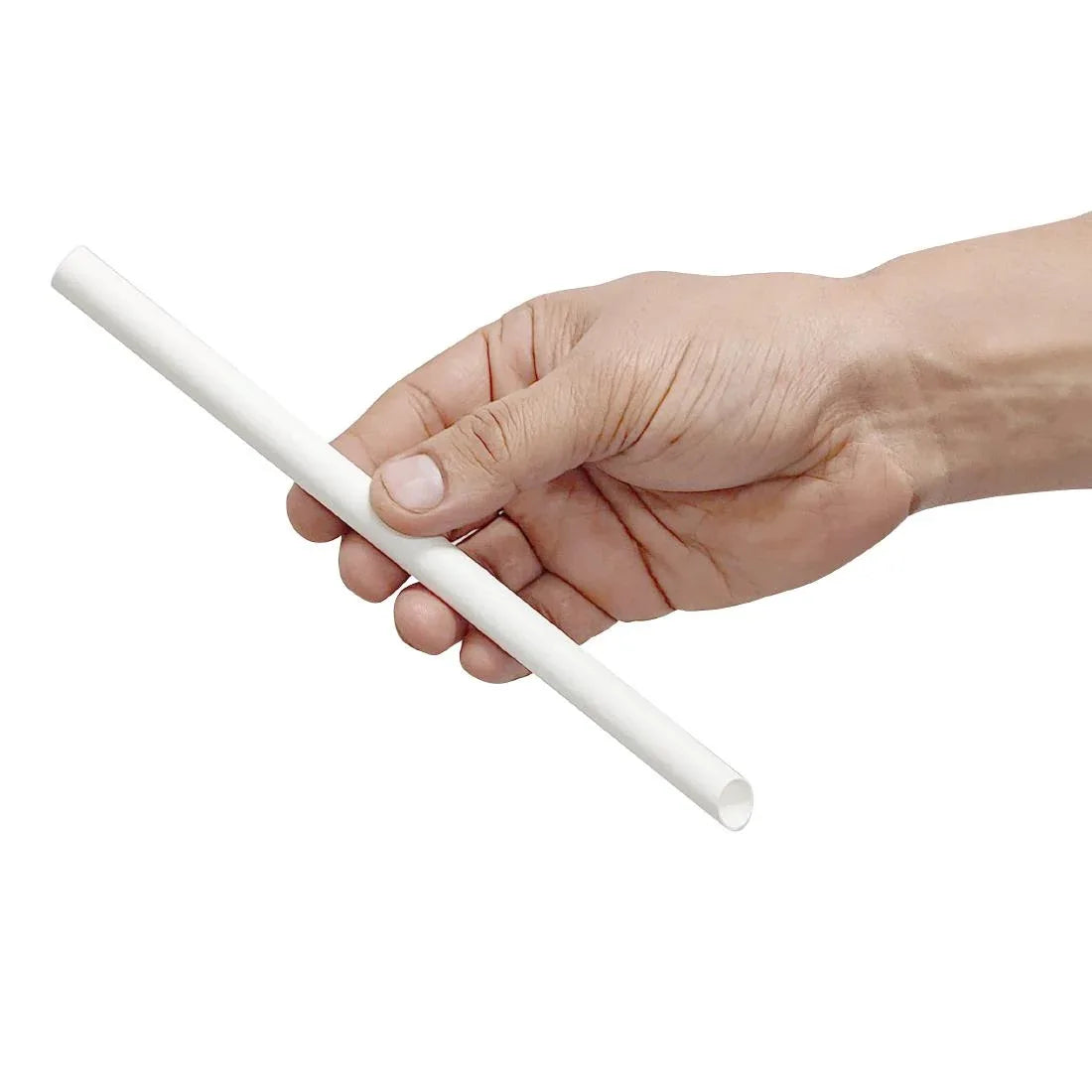HU369 - Fiesta Compostable Bubble Tea Straw White 12x210mm (150 Pack)