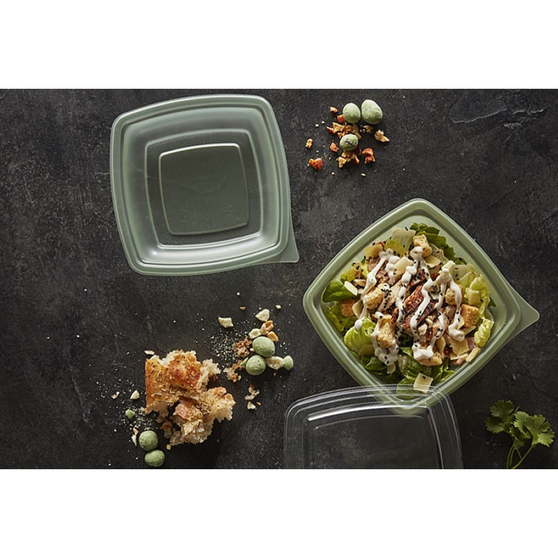 HU370 Plaza Evolve Square Takeaway Food Bowls 375ml (Pack of 600)