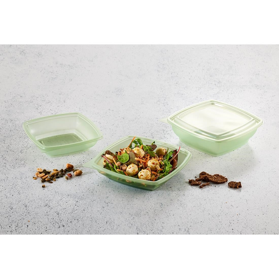 HU370 Plaza Evolve Square Takeaway Food Bowls 375ml (Pack of 600)