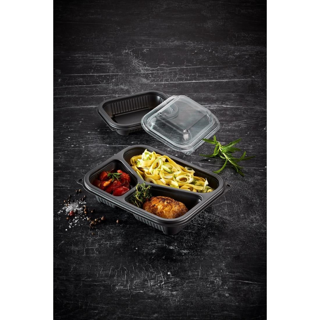 HU379 Faerch Hot Deli Deluxe Takeaway Container Lids for 250/375ml (Pack of 770)