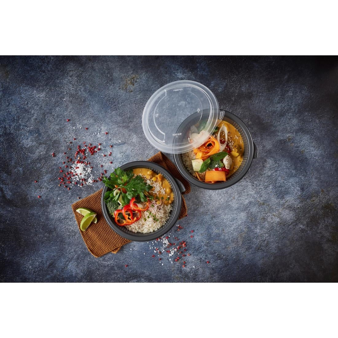 HU388 Faerch Hot Deli Deluxe Round Takeaway Containers 650ml (Pack of 464)