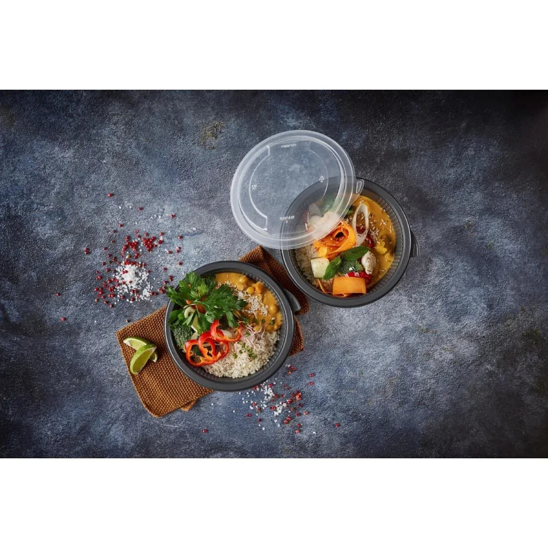 HU388 Faerch Hot Deli Deluxe Round Takeaway Containers 650ml (Pack of 464)