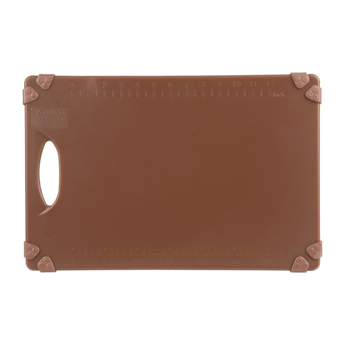 HW003 - Hygiplas Commercial Grip Chopping Board Brown 458x306mm