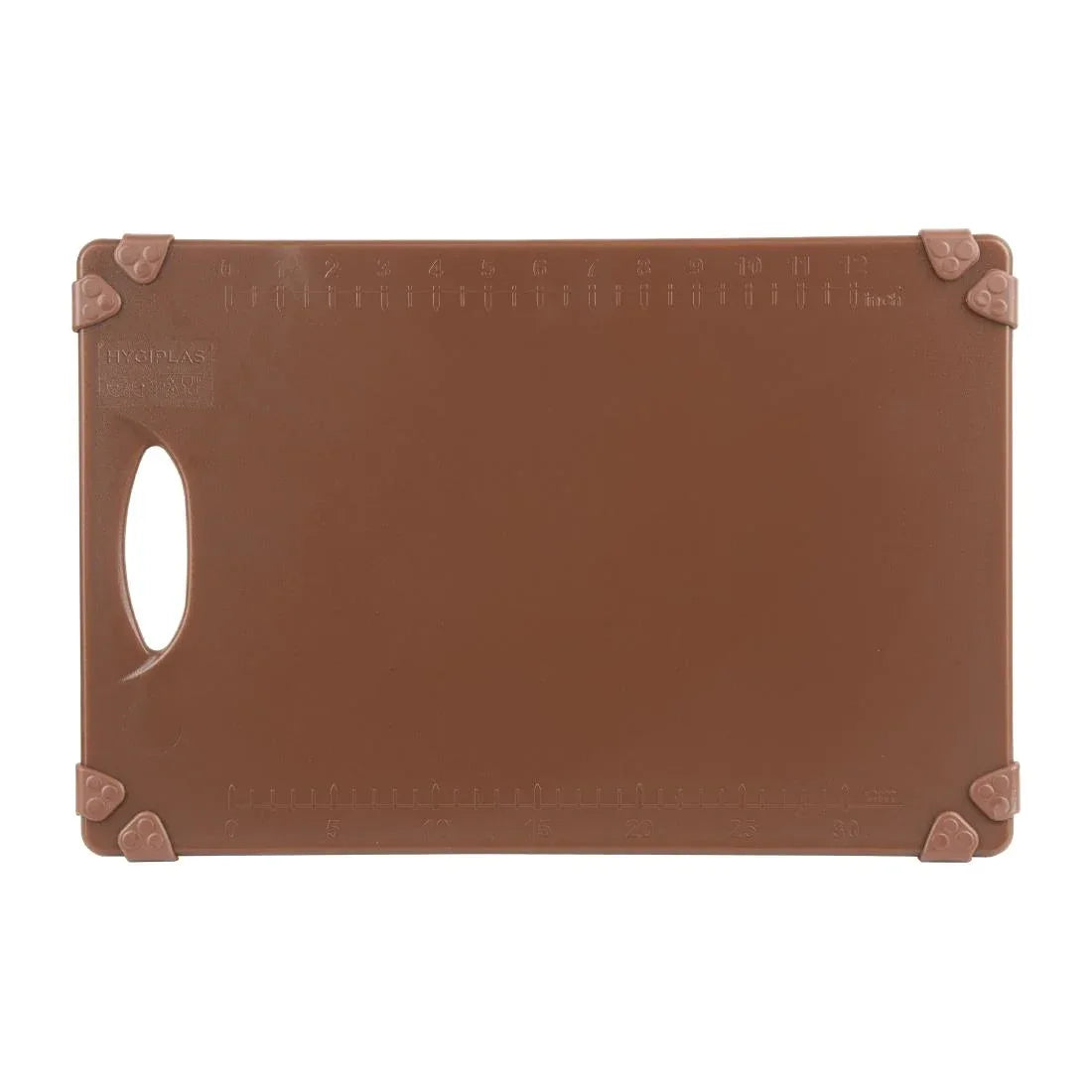 HW003 - Hygiplas Commercial Grip Chopping Board Brown 458x306mm