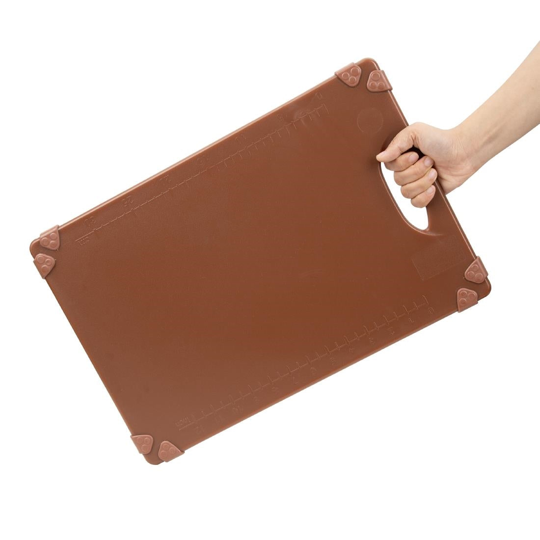 HW003 - Hygiplas Commercial Grip Chopping Board Brown 458x306mm