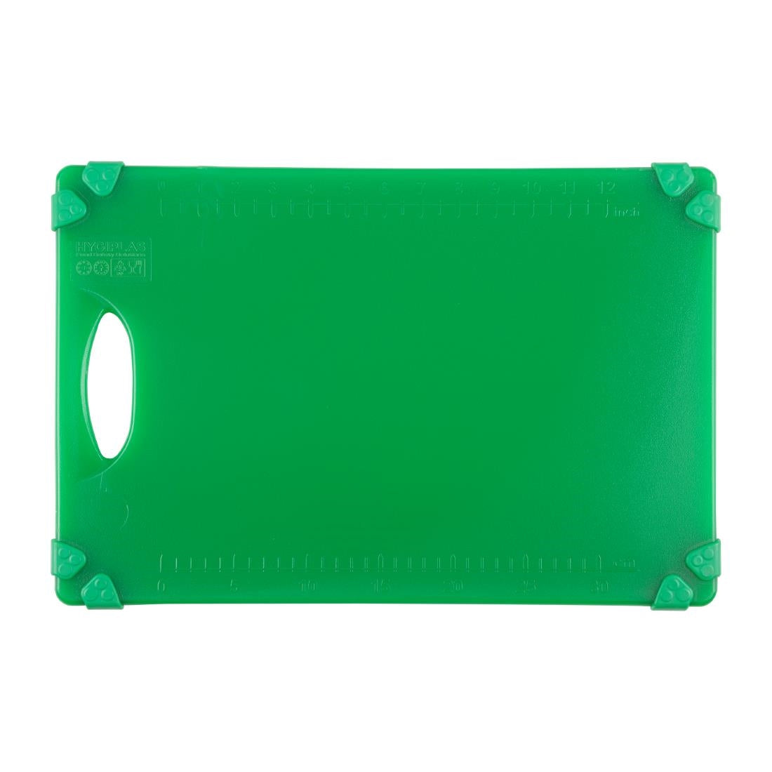 HW004 - Hygiplas Commercial Grip Chopping Board Green 458x306mm