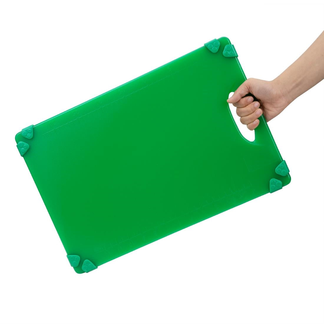 HW004 - Hygiplas Commercial Grip Chopping Board Green 458x306mm
