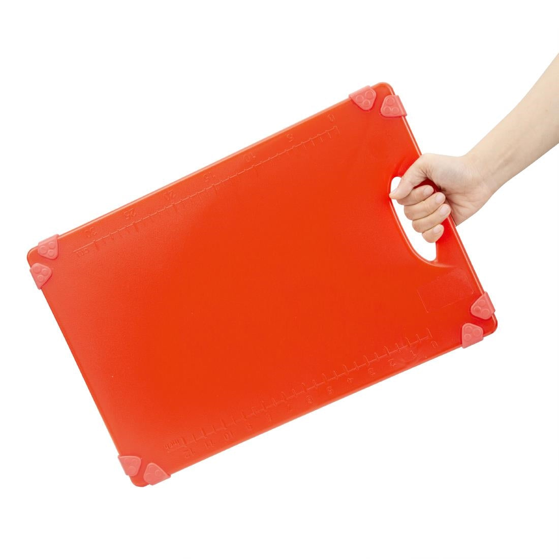 HW005 - Hygiplas Commercial Grip Chopping Board Red 458x306mm