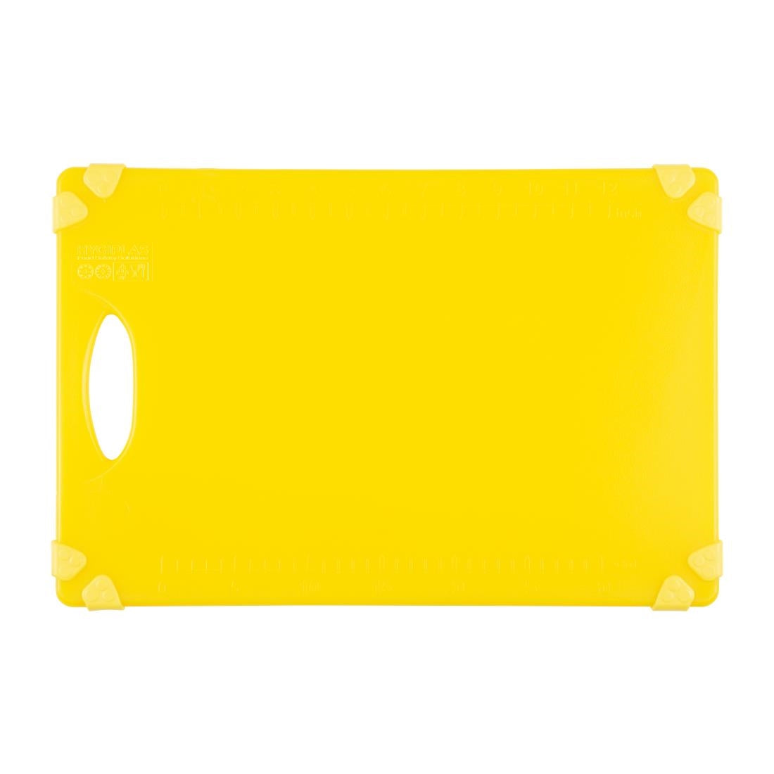 HW007 - Hygiplas Commercial Grip Chopping Board Yellow 458x306mm