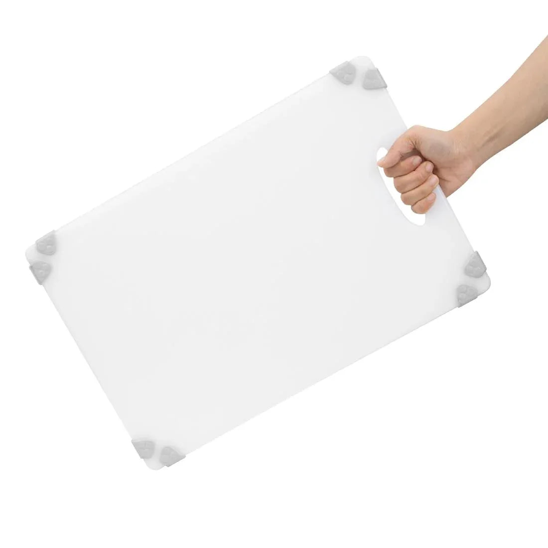 HW008 - Hygiplas Commercial Grip Chopping Board White 458x306mm