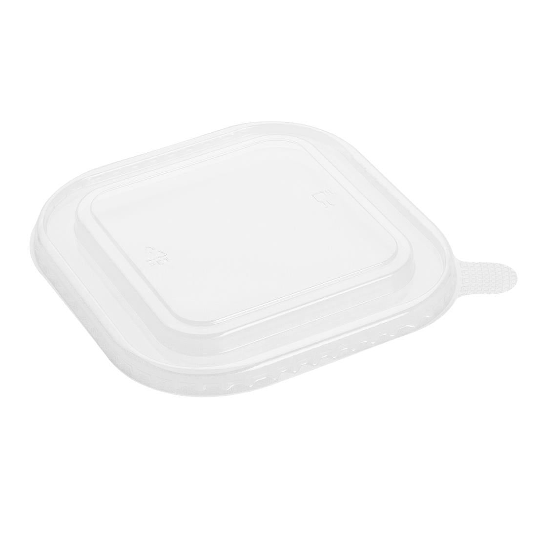 HW019 - Fiesta Recyclable PET lid for Square Container Bases (300 Pack)