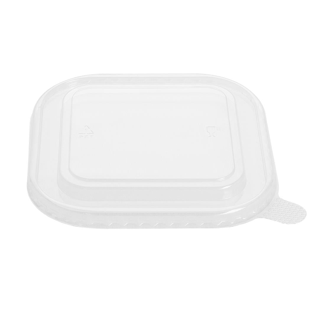 HW019 - Fiesta Recyclable PET lid for Square Container Bases (300 Pack)