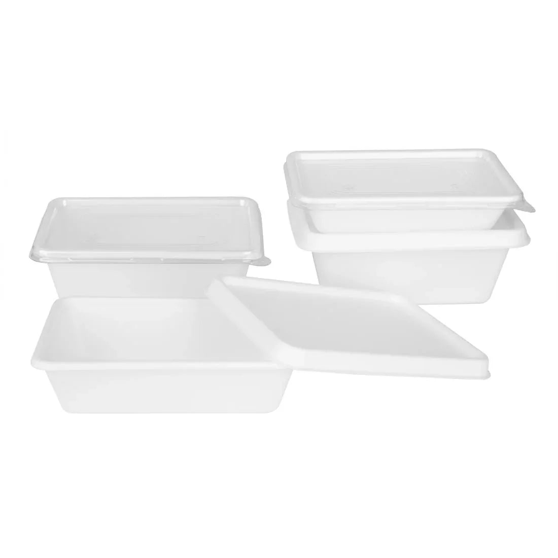 HW036 Fiesta Compostable Bagasse Food Container Bases 1000ml (Pack of 100)