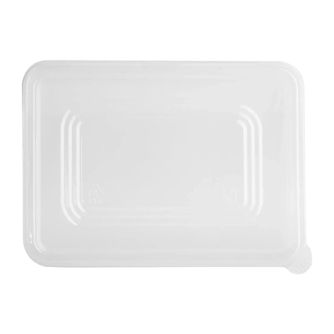 HW038 Fiesta Recyclable PET Lids for Bagasse Container Bases (Pack of 100)
