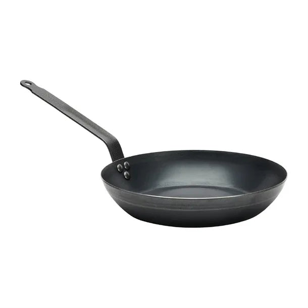HW065 De Buyer Outdoor Blue Steel Round Frying Pan 280mm