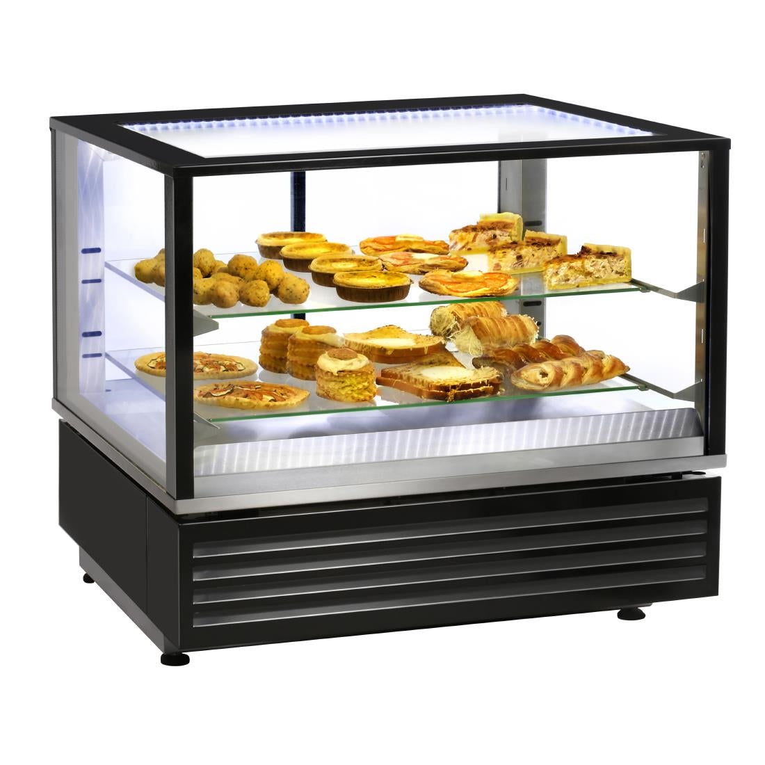 HW167 Roller Grill Heated Display Cabinet Black HD800
