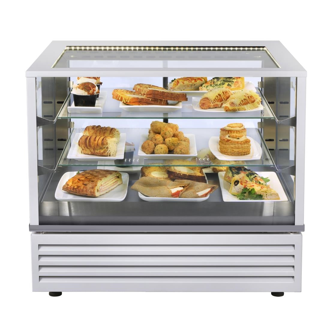 HW169 Roller Grill Heated Display Cabinet White HD800
