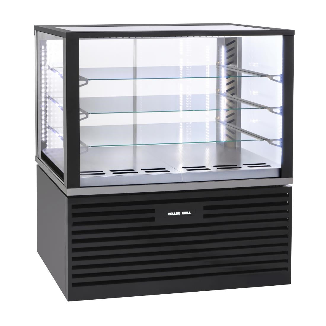 HW173 Roller Grill Free Standing Heated Display Cabinet Black FSH1200