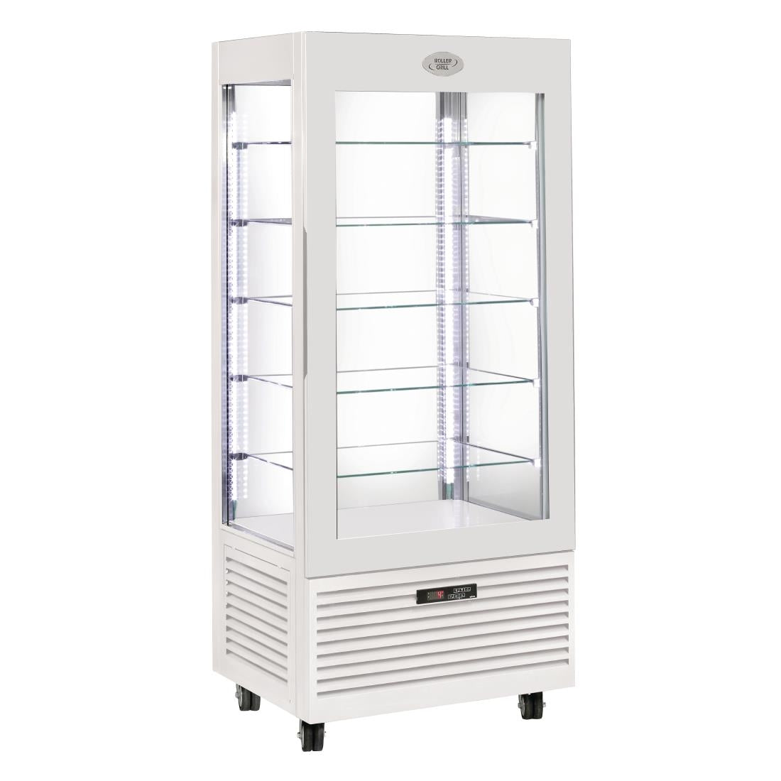 HW176 Roller Grill Bi-Temperature Display Cabinet White RDB800