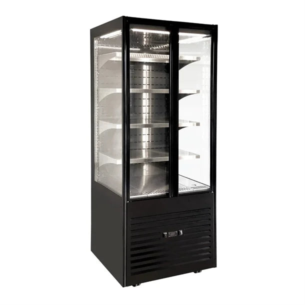 HW177 Roller Grill Self Serve Heated Display Cabinet Black SSH800