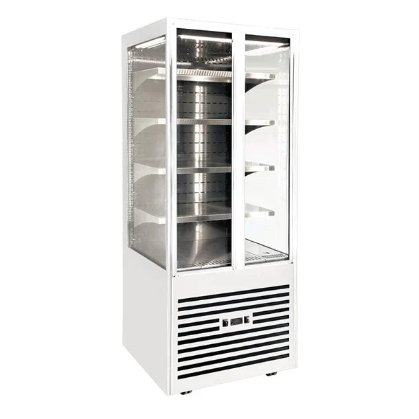 HW178 Roller Grill Self Serve Heated Display Cabinet White SSH800