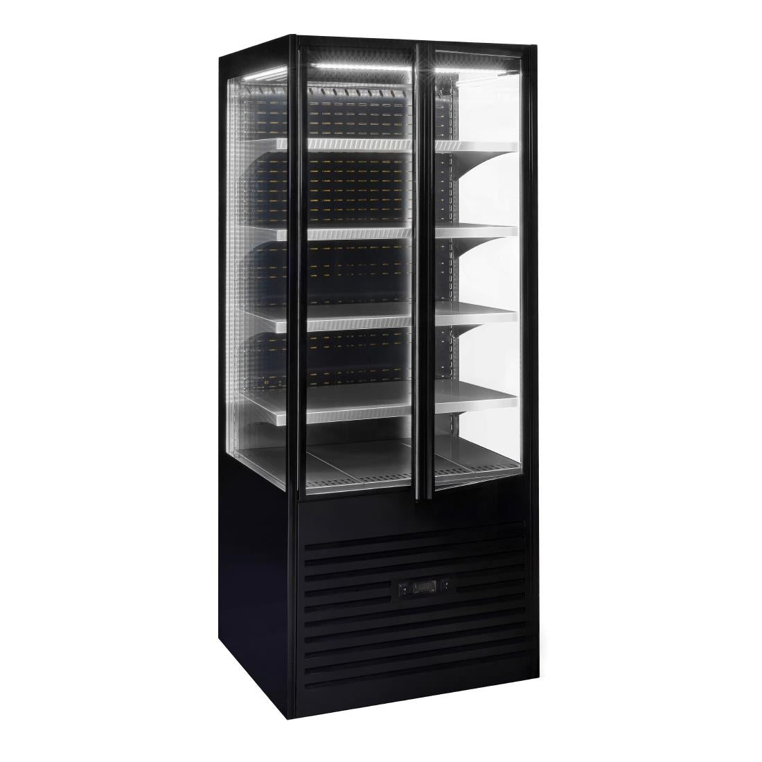 HW179 Roller Grill Self Serve Refrigerated Display Cabinet Black SSC800