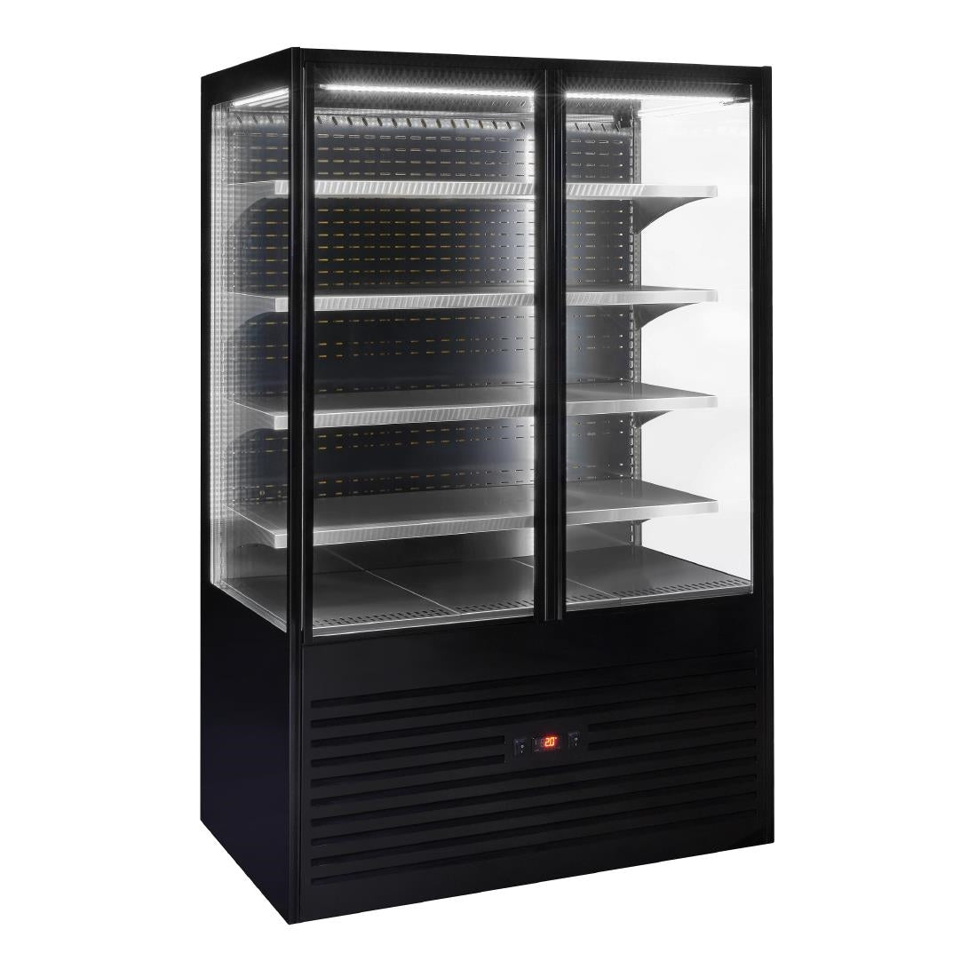HW181 Roller Grill Self Serve Refrigerated Display Cabinet Black SSC1200