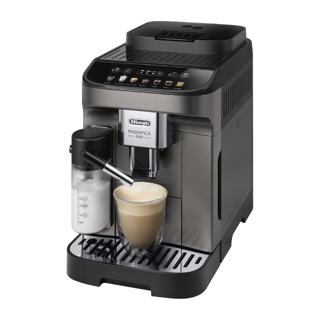 HW185 De'Longhi Magnifica Evo Fully Automatic Bean to Cup Coffee Machine ECAM29 Titanium & Black