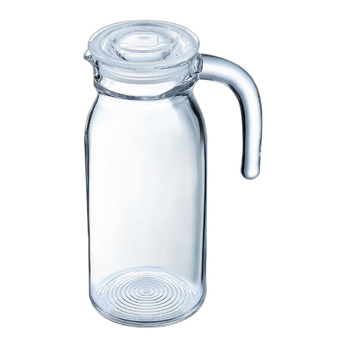 HW273 Arcoroc Spring Jugs with Glass Lid 1Ltr (Pack of 6)