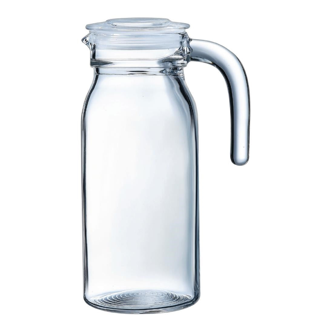 HW273 Arcoroc Spring Jugs with Glass Lid 1Ltr (Pack of 6)