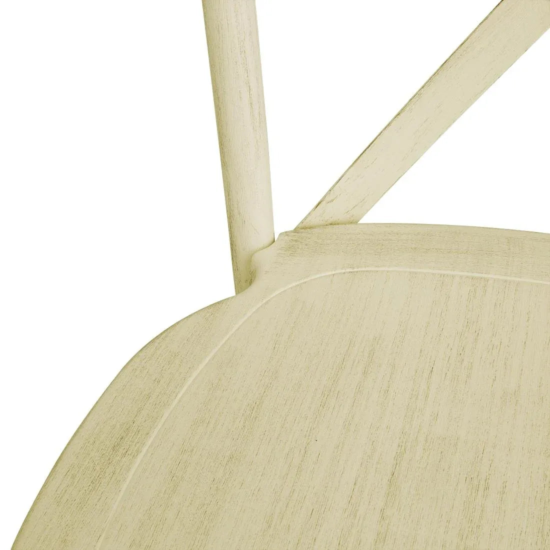 HW282 - Bolero Manhattan Cross-Back Resin Chairs Natural (4 Pack)