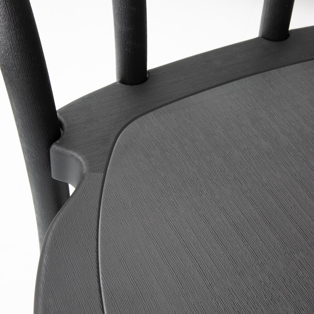 HW286 - Bolero Soho Bentwood Style Resin Chairs Black (4 Pack)