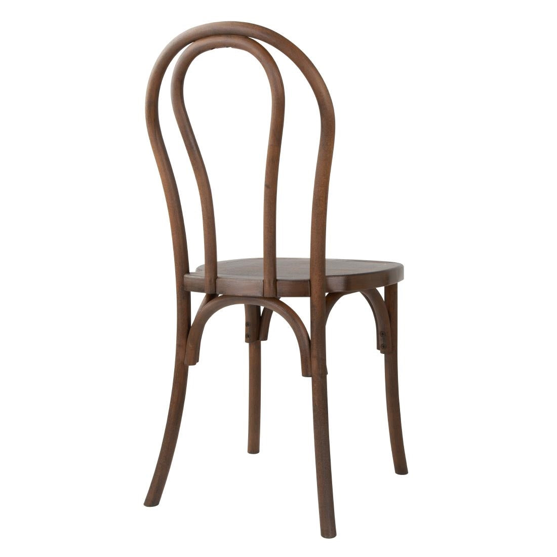 HW287 - Bolero Soho Bentwood Style Resin Chairs Walnut (4 Pack)