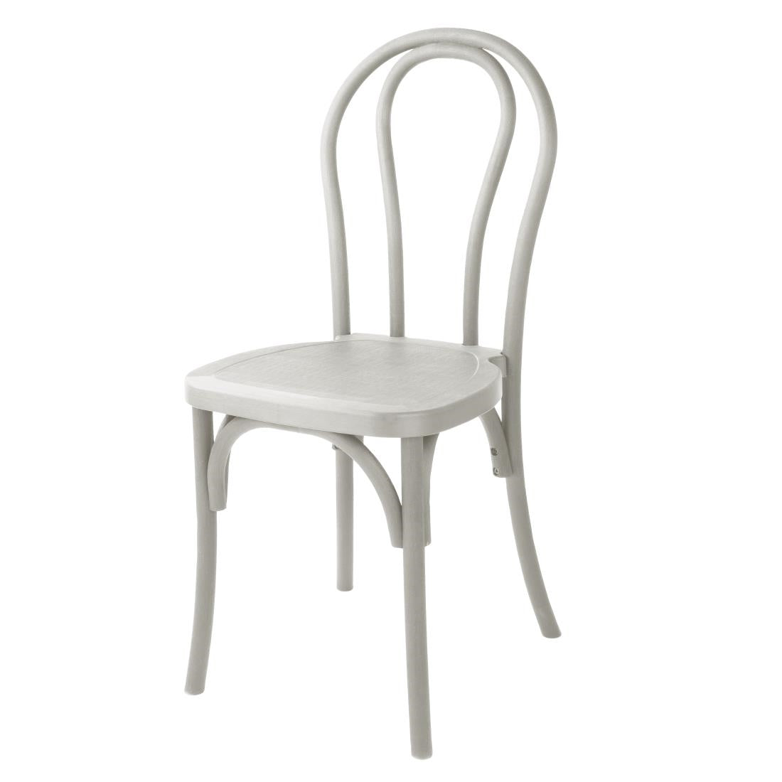 HW288 - Bolero Soho Bentwood Style Resin Chairs Limewash (4 Pack)