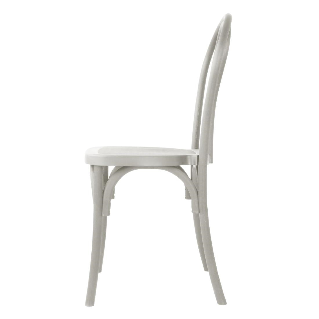 HW288 - Bolero Soho Bentwood Style Resin Chairs Limewash (4 Pack)