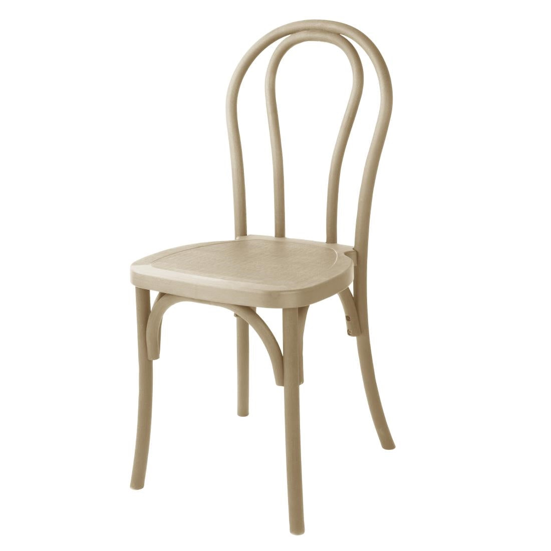 HW289 - Bolero Soho Bentwood Style Resin Chairs Natural (4 Pack)