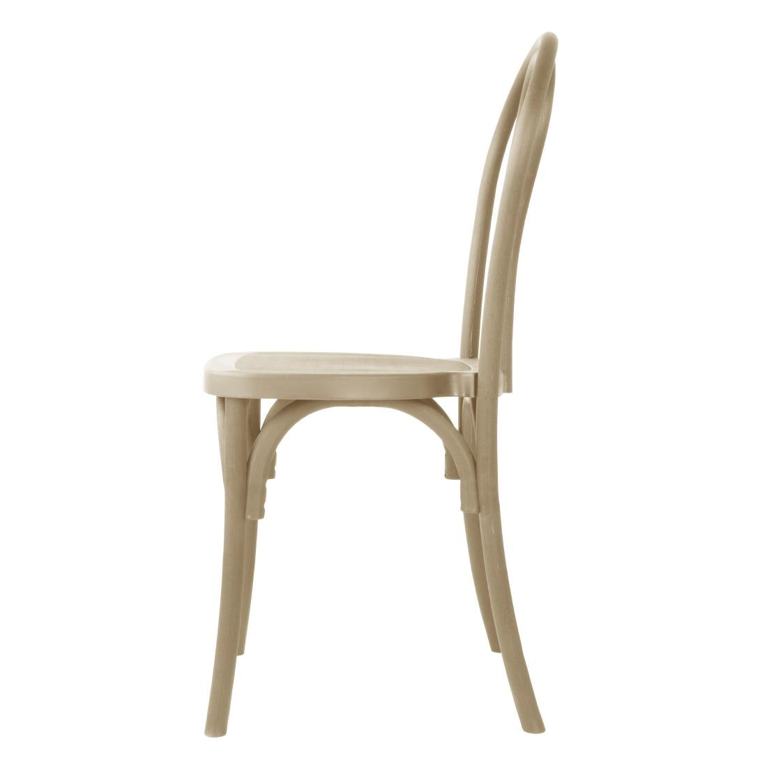 HW289 - Bolero Soho Bentwood Style Resin Chairs Natural (4 Pack)