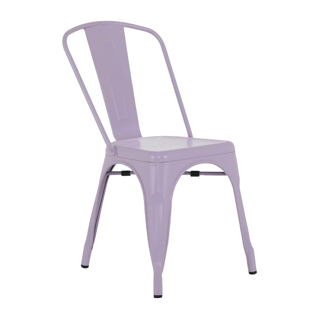 HW293 Bolero Bistro Metal Chairs Lilac Pop (Set 4)