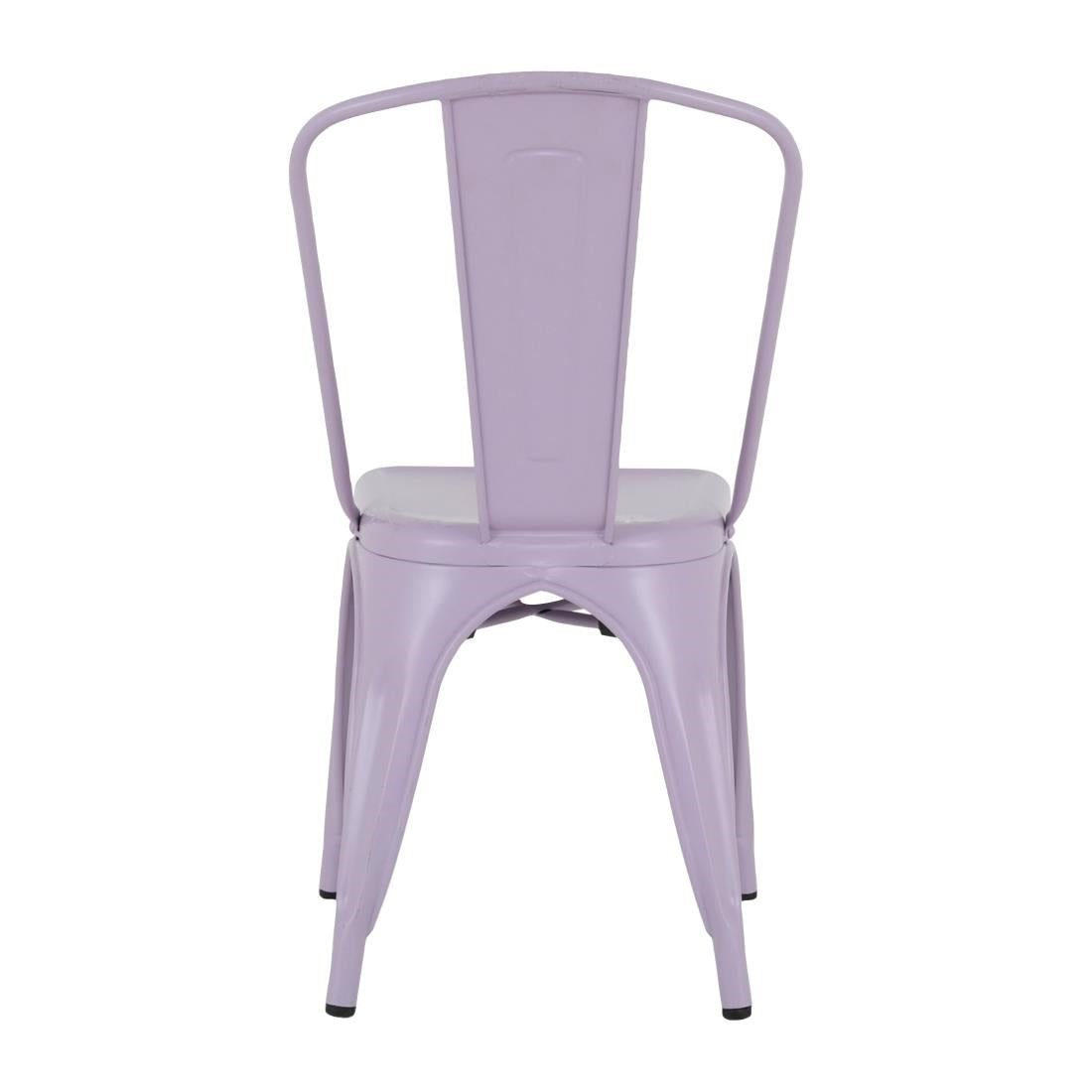 HW293 Bolero Bistro Metal Chairs Lilac Pop (Set 4)