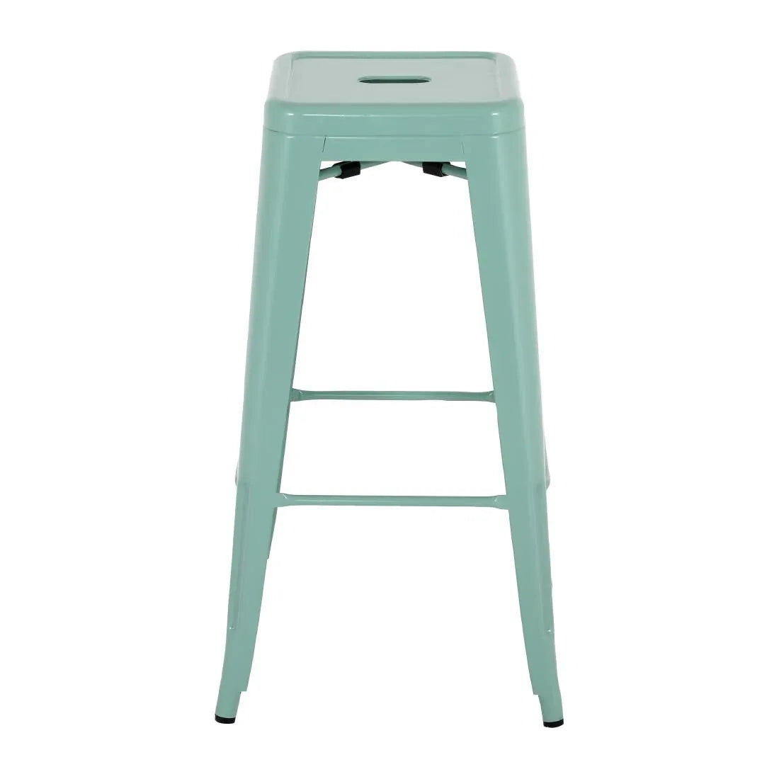 HW294 Bolero Bistro Metal High Stools Olive Green (Set 4)