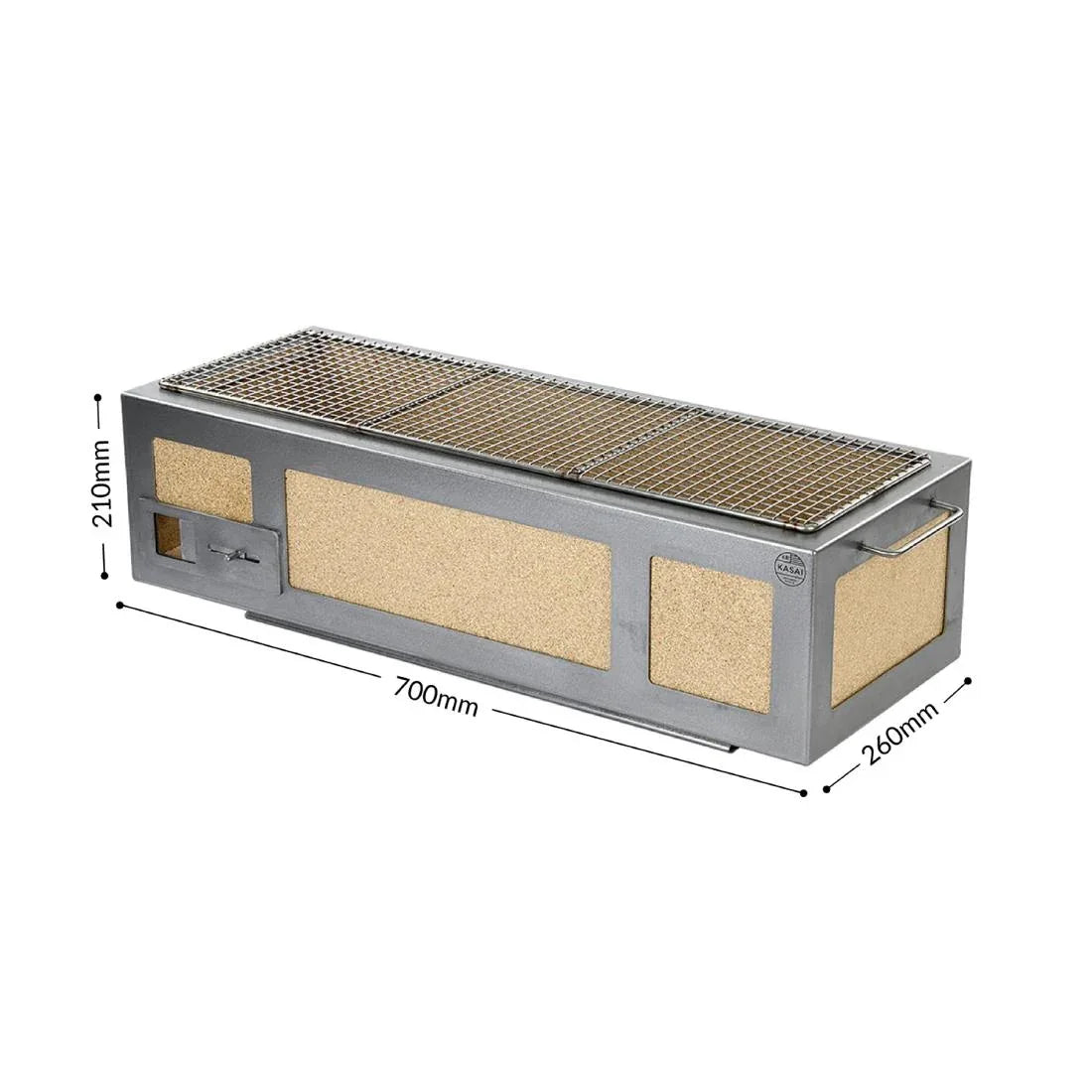 HW416 Kasai Long Konro Grill with Stainless Steel Frame SVT-16062