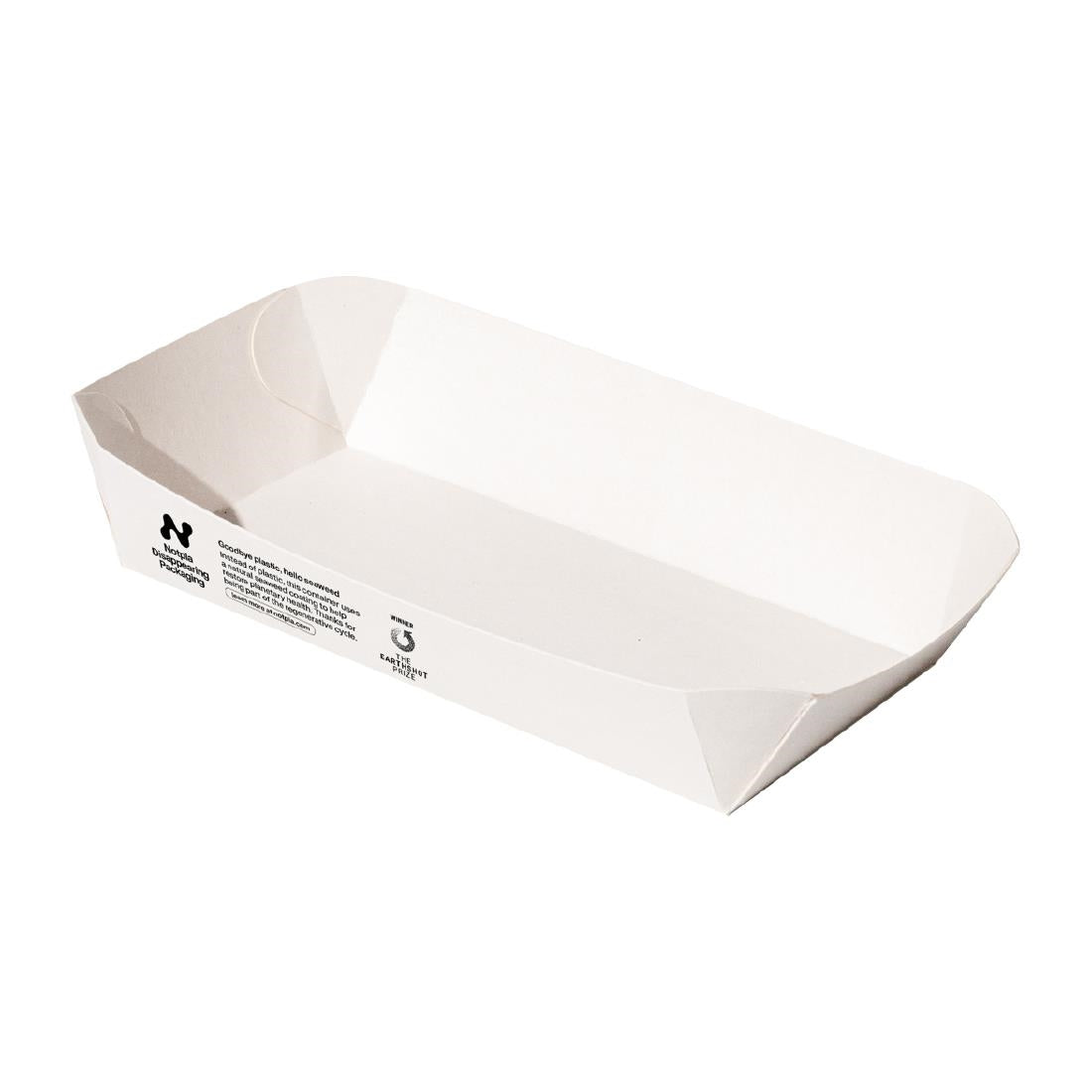 HW507 Notpla Rectangular Trays - White (Pack of 400)